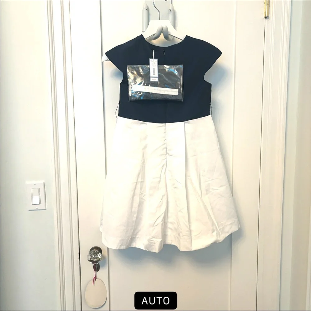 Jacadi Navy and White Formal Kids Dress